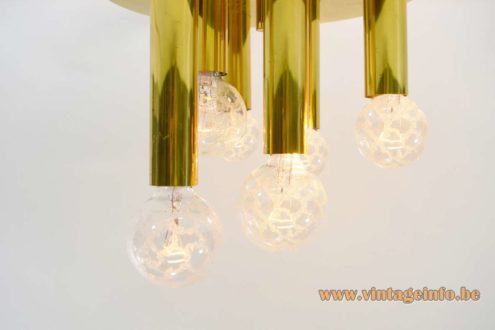 S.A. Boulanger Brass Flush Mount 5