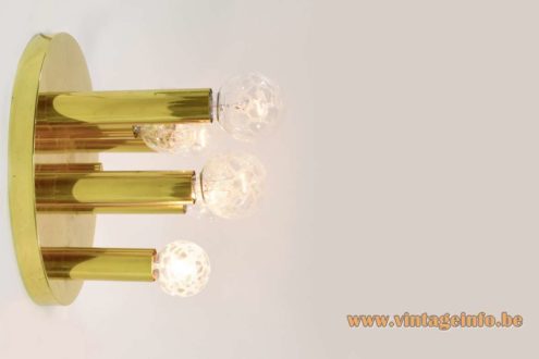 S.A. Boulanger Brass Flush Mount 7