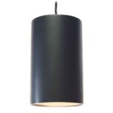 Philips 1960s cylindrical pendant lamp dark grey anthracite tubular lampshade The Netherlands 1970s PAR38 spotlight bulb