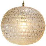 Aloys Ferdinand Gangkofner ERCO pendant lamp plastic globe lampshade repeating diamond motif design 1960s 1970s Germany