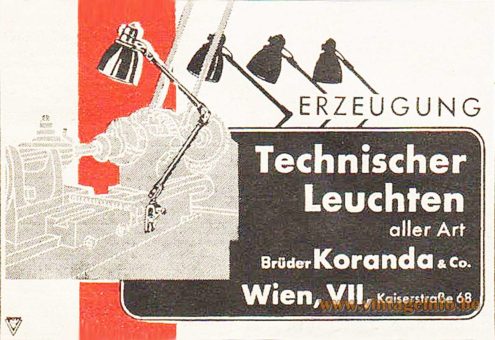 Bruder Koranda & Co Publicity Technische Leuchten Wien