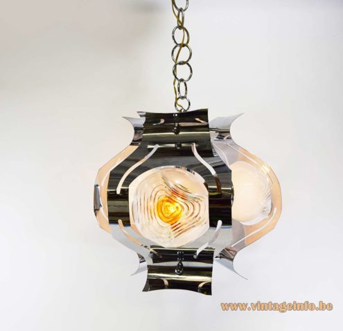 Chrome And Glass Globes Chandelier 1