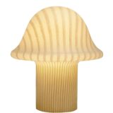 Peill+Putzler striped mushroom table lamp round base satin opal glass lampshade 1970s 1980s Germany