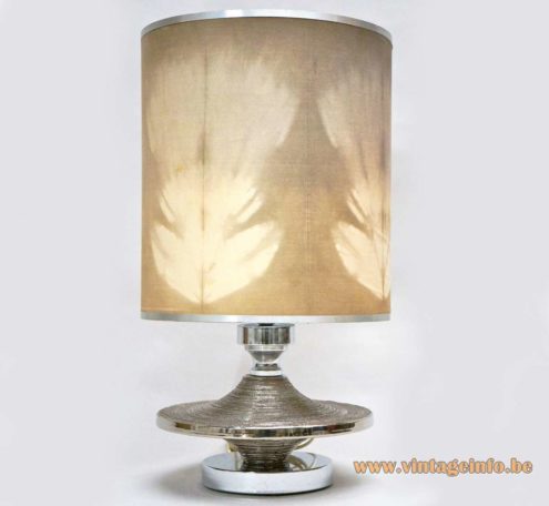 Silver Enameled Ceramic Table Lamp 1
