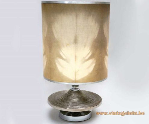 Silver Enameled Ceramic Table Lamp 3