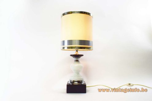 1970s Black White Table Lamp 2