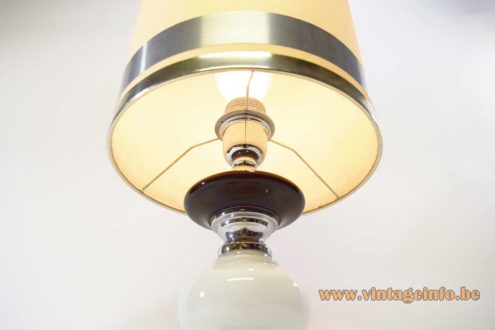 1970s Black White Table Lamp 3