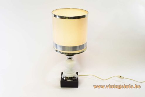 1970s Black White Table Lamp 4