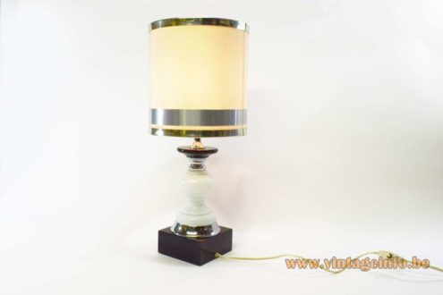 1970s Black White Table Lamp 7