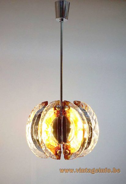 Angelo Brotto Amber Glass Chandelier 8