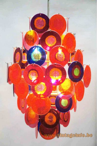 Aro Leuchte Multicoloured Discs Chandelier 1