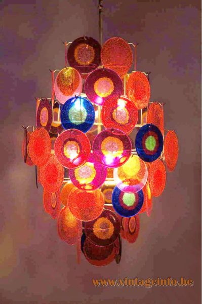 Aro Leuchte Multicoloured Discs Chandelier 3