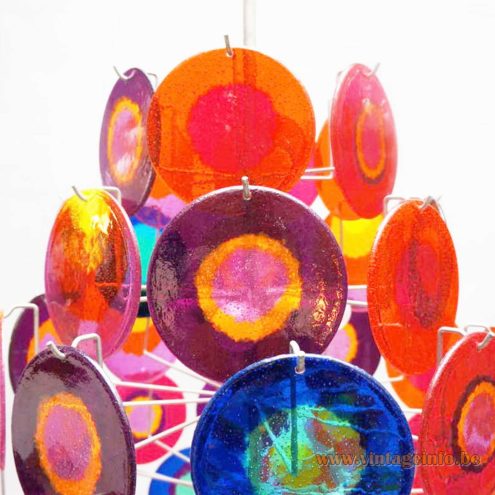 Aro Leuchte Multicoloured Discs Chandelier 5