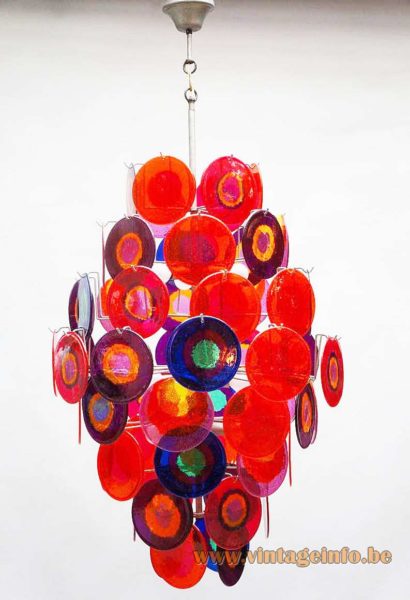 Aro Leuchte Multicoloured Discs Chandelier 7