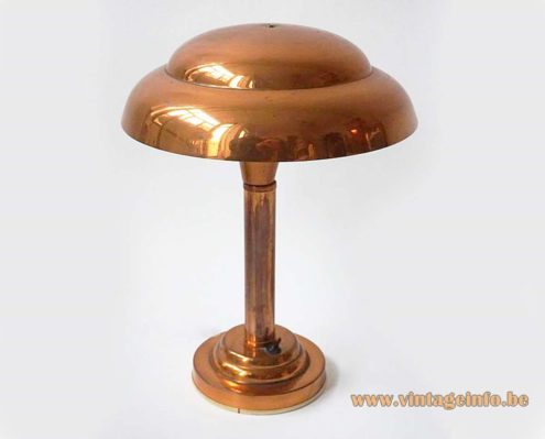 Copper Art Deco Table Lamp 1