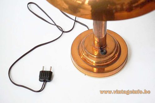 Copper Art Deco Table Lamp 5