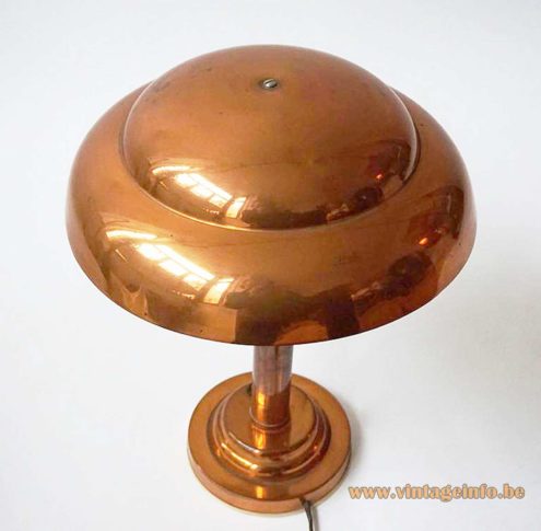 Copper Art Deco Table Lamp 7