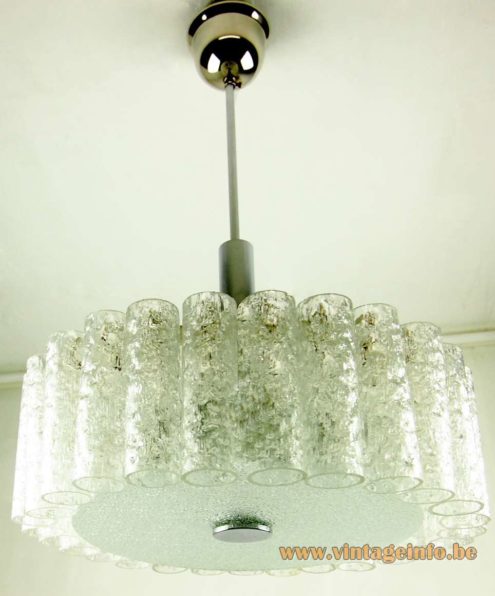 Doria Crystal Glass Tubes Chandelier 1