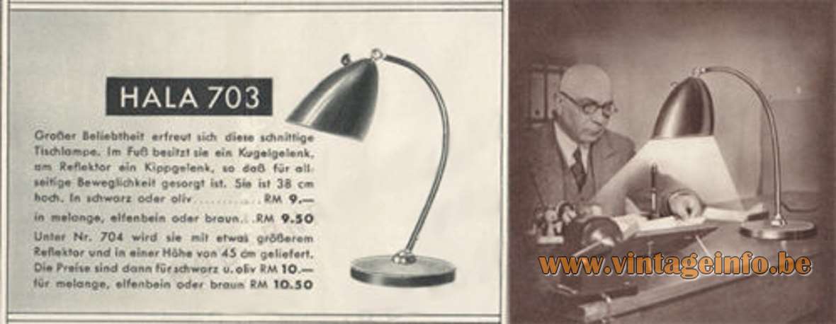 Hala Hannover desk lamp model 703 green base, curved rod, bell shape lampshade 1930s, 1940s, art deco, Bauhaus
