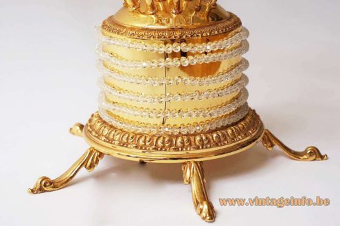 Palwa Gilded Brass and Glass Flowers Floor Lamp 5