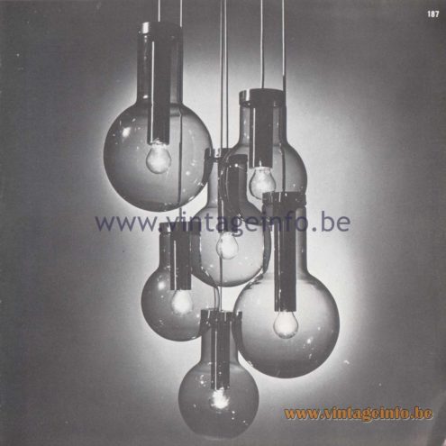 Raak Amsterdam Light Catalogue 8 - 1968 - B-1259, B-1260, B-1261