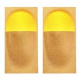 Raak Balance wall lamps design: Bertrand Balas rectangular gold coloured brass shell lampshades C-1550, C-1551 1960s