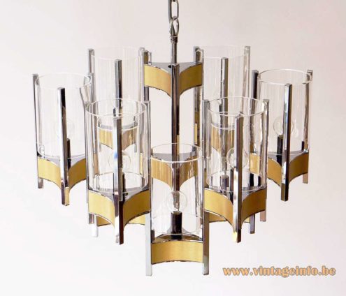 Sciolari Brass Chrome Chandelier 1