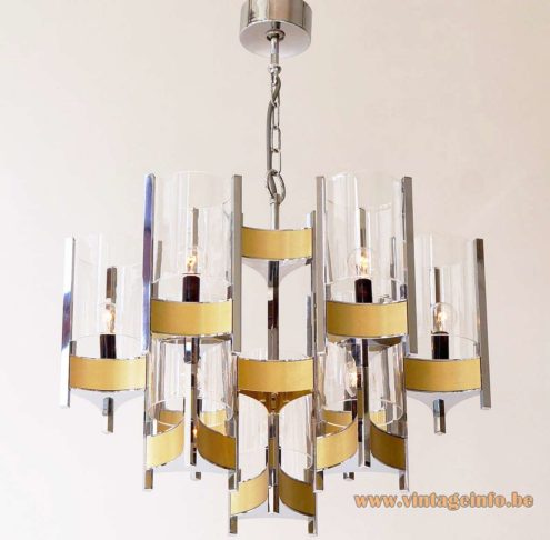 Sciolari Brass Chrome Chandelier 2