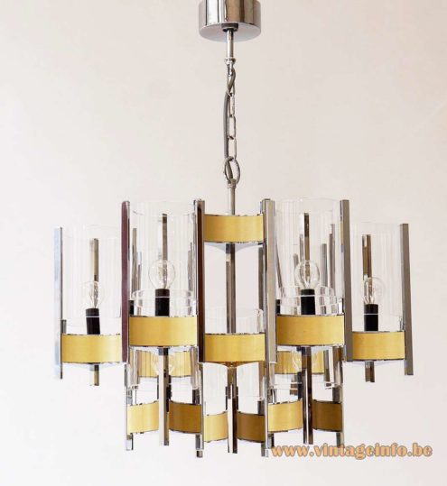 Sciolari Brass Chrome Chandelier 3