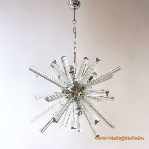 Trihedral Crystal Glass Sputnik Chandelier 6