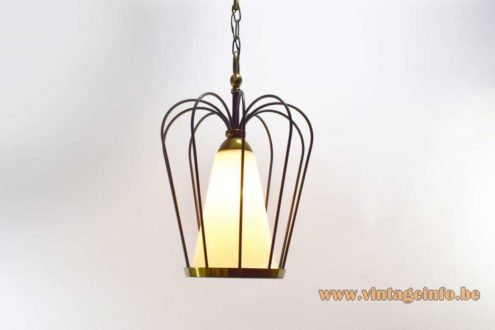 1950s Caged Pendant Lamp 1