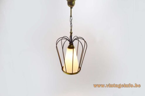 1950s Caged Pendant Lamp 2