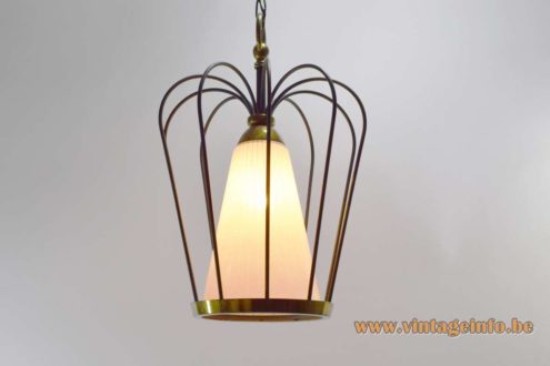 1950s Caged Pendant Lamp 3