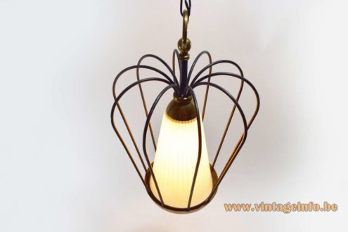1950s Caged Pendant Lamp 4