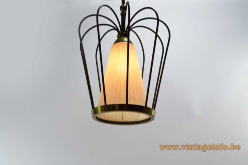 1950s Caged Pendant Lamp 6