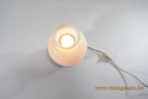 1950s Olive Green White Glass Bedside Lamp 4