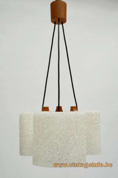 1960s Acrylic Teak Chandelier 3