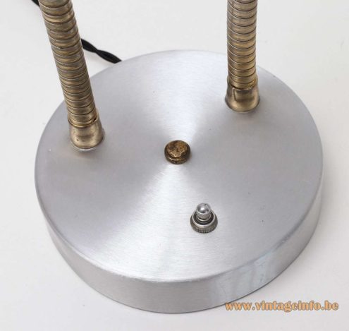 1960s Lightolier Aluminium Double Table Lamp 2