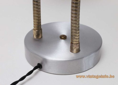 1960s Lightolier Aluminium Double Table Lamp 6