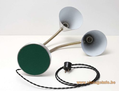 1960s Lightolier Aluminium Double Table Lamp 9