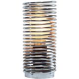 Chrome spiral spring table lamp round thick metal wire E27 socket 1980s 1990s Massive Belgium