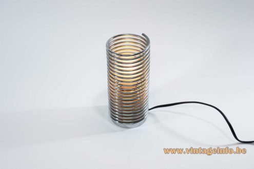 Chrome Spiral Spring Table Lamp 2