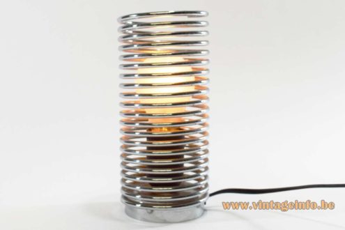 Chrome Spiral Spring Table Lamp 7