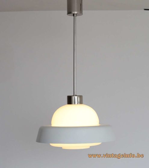 Czech Lustry Opaque Glass Pendant Lamp 2