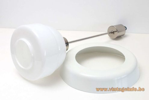 Czech Lustry Opaque Glass Pendant Lamp 6