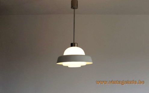 Czech Lustry Opaque Glass Pendant Lamp 7