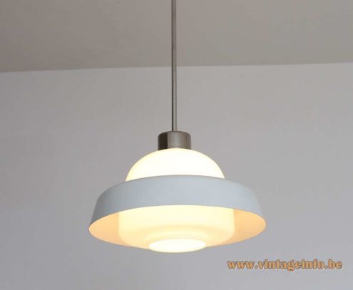 Czech Lustry Opaque Glass Pendant Lamp 8