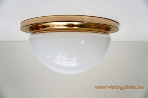 Glashütte Limburg Opaque Half Round Flush Mount 3