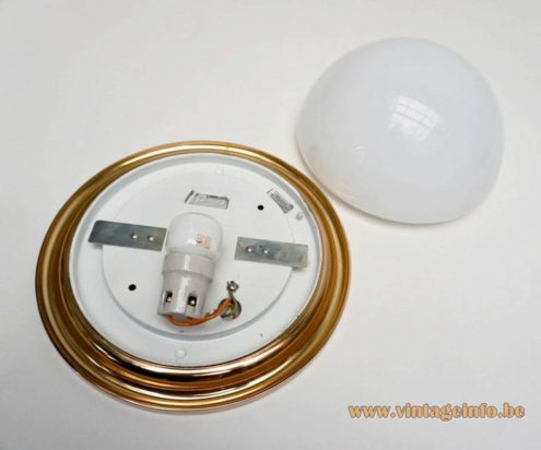 Glashütte Limburg Opaque Half Round Flush Mount 4