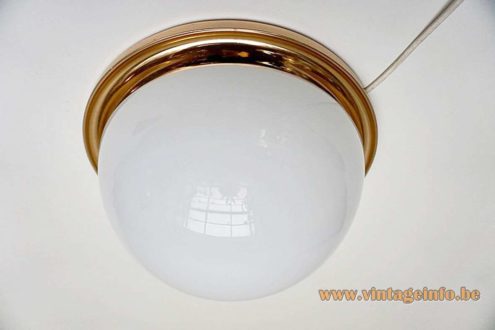 Glashütte Limburg Opaque Half Round Flush Mount 6